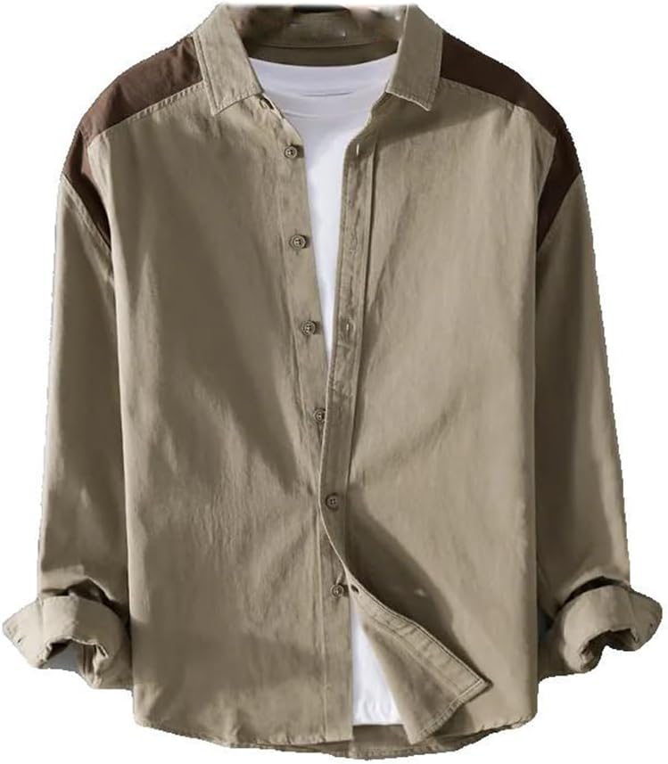 Spring Autumn ' Patchwork Long Sleeve Fashion Casual Youth Lapel Simple Blouses