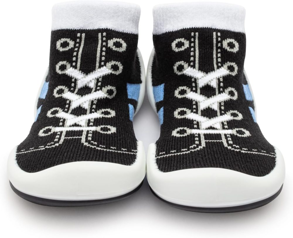 Baby and Toddler Shoes, Pull Up First Walker, Non Slip Bottom, Soft Cotton, Premium Sock Shoes - Walker - Image 2